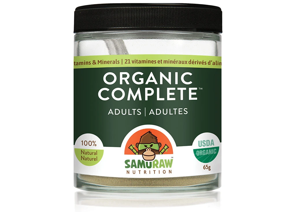 Samuraw Organic Complete for Adults Front Label